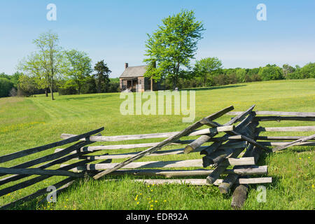 Virginia, Appomattox Court House National Historical Park, Mariah Wright casa costruita mid-1820s, split cancellata Foto Stock