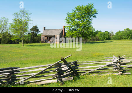 Virginia, Appomattox Court House National Historical Park, Mariah Wright casa costruita mid-1820s, split cancellata Foto Stock