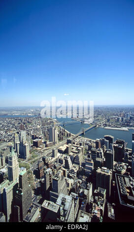 Blick auf New York aus der Vogelperspektive Foto Stock