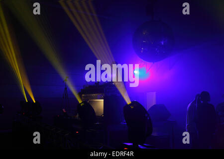 Discoteca luci, luci laser Foto Stock