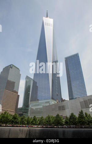 Il nuovo World Trade Center noto anche come 1 World Trade Center, sul sito di Ground Zero di Lower Manhattan, New York City Foto Stock