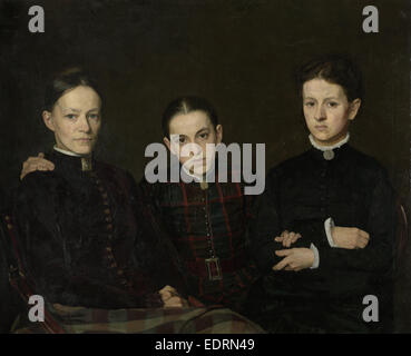 Ritratto di Cornelia, Clara e Johanna Veth, Jan Veth, 1885 Foto Stock