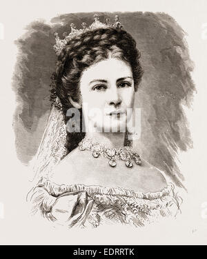 H.I.M. ELIZABETH AMÉLIE EUGENIE, Imperatrice d'Austria, 1876 Foto Stock