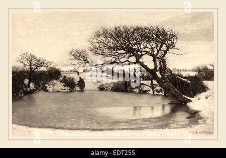 Peter Henry Emerson (British, 1856-1936), un inverno di mattina, 1887, fotoincisione Foto Stock