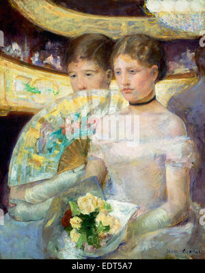 Mary Cassatt (American, 1844-1926), il Loge, 1882, olio su tela Foto Stock