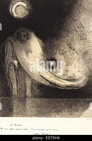 Odilon Redon (francese, 1840 - 1916), Le Buddha, 1895, litografia Foto Stock