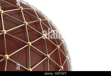 Sfera astratta di unire i puntini con linee Foto Stock