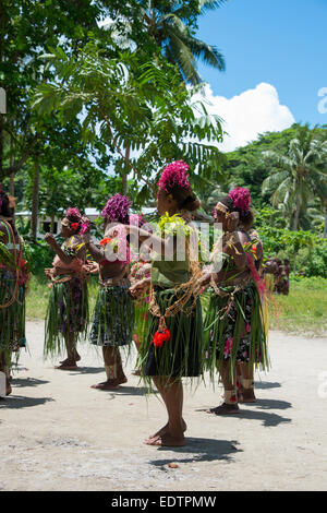 La Melanesia, Makira-Ulawa Provincia, Isole Salomone, isola di Owaraha o Owa Raha (precedentemente noto come Santa Ana), villaggio di Gupun Foto Stock