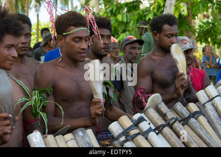 La Melanesia, Makira-Ulawa Provincia, Isole Salomone, isola di Owaraha o Owa Raha (precedentemente noto come Santa Ana), villaggio di Gupun Foto Stock