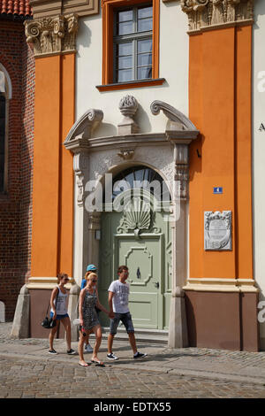 Casa a cattedrale Isola, Ostrow Tumski, Katedralna street, Wroclaw, Polonia, Europa Foto Stock