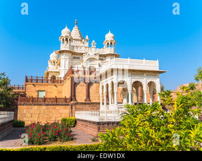 Marmo bianco il cenotafio di Jodhpur, Rajasthan, India Foto Stock