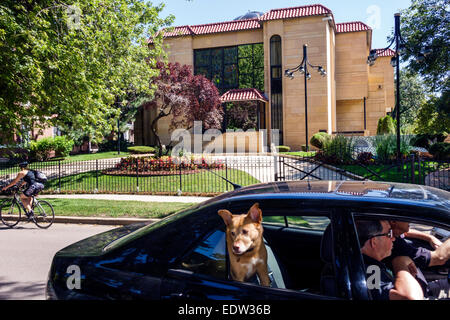 Chicago Illinois,South Side,South Woodlawn Avenue,ex residenza di Elijah Mohammad,palazzo,cancello,cancello,visitatori viaggio di viaggio turismo turistico l Foto Stock