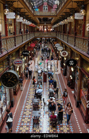 Il trefolo arcade in stile vittoriano Shopping Arcade a Sydney in Australia Foto Stock