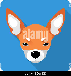 Cane Chihuahua icona design piatto Foto Stock