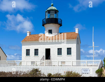 Vecchio punto Loma faro, Cabrillo National Monument, Point Loma, San Diego, California, Stati Uniti d'America Foto Stock