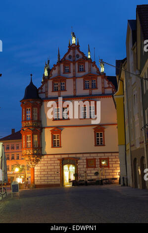 Coburg, Piazza del mercato Marktplatz, Alta Franconia, Franconia Foto Stock