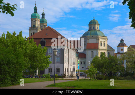 Kempten, Saint Lorenz Basilica, abbazia benedettina, Allgau, Allgaeu Foto Stock