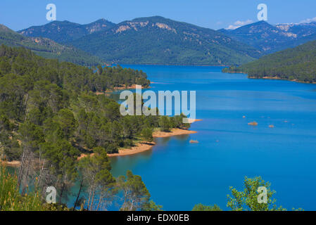 Serbatoio del Tranco, El Tranco diga, Sierra de Cazorla Segura y Las Villas Jaen provincia, Andalusia Foto Stock