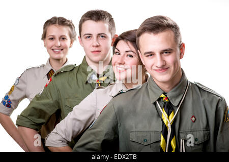 Scout in studio Foto Stock