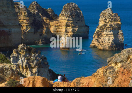 Ponta da Piedade, Lagos, Algarve, PORTOGALLO Foto Stock