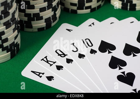 Migliore mano di Poker Foto Stock