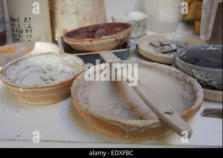 Dettaglio della ceramica Studio Foto Stock