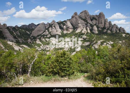 Montagna di Montserrat in Catalogna, Spagna. Foto Stock