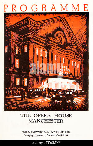 Vintage anni cinquanta Manchester Opera House programma, pubblicato da Howard e Wyndham Ltd Foto Stock