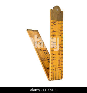 Antiche (c.1890) piegatura di legno di bosso regola n. 1167 da John Rabone & Sons, Birmingham, Inghilterra Foto Stock