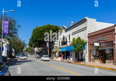 Monterey Street nel centro cittadino di San Luis Obispo, California, Stati Uniti d'America Foto Stock