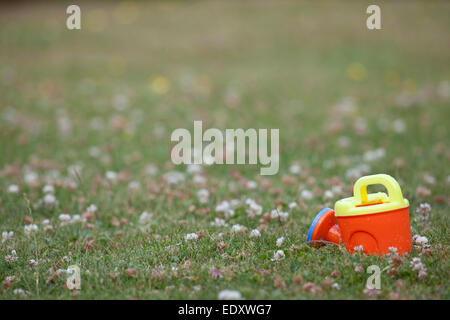 Bambini annaffiatoio sull'erba Foto Stock