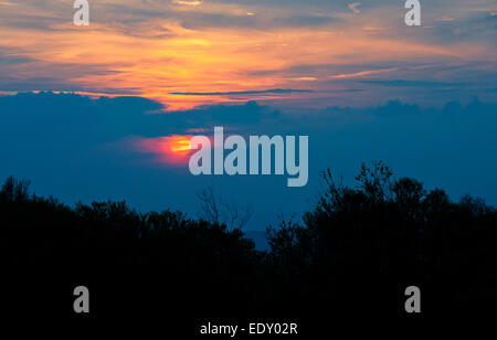 Tramonto in Asheville North Carolina, Buncombe County USA Foto Stock