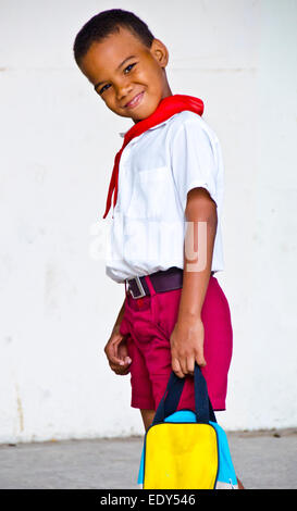 Ragazzo della scuola cubana Foto Stock