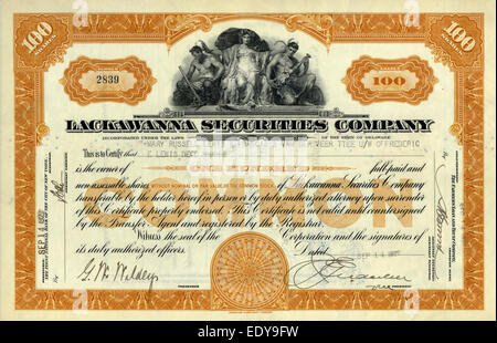 Lackawana Securities Company, 1927, DELAWARE, STATI UNITI D'AMERICA Foto Stock