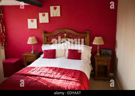 Regno Unito, Inghilterra, Yorkshire, Goathland, Mallyan Spout Hotel Bedroom Foto Stock