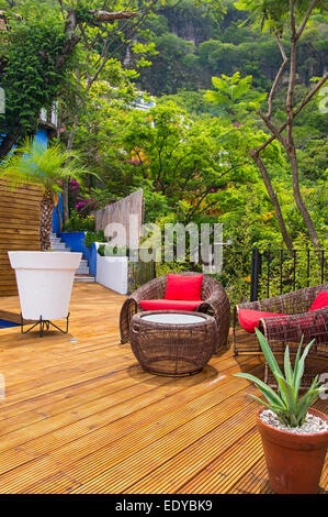 Piscina a Casa Palopo Hotel in Guatemala Foto Stock