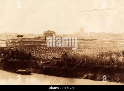 Giacomo Caneva, vista di Roma, Italiano, 1812-1813 - 1865, 1857, salate della carta da stampa negativa della carta Foto Stock