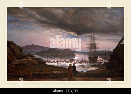 Johan Christian Dahl, norvegese (1788-1857), vista da Vaekero vicino Christiania, 1827, olio su tela Foto Stock