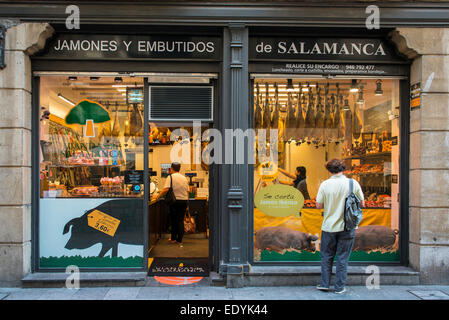 Negozio, centro storico, Siete Calles, Bilbao Vizcaya Provincia, Pais Vasco, Paesi Baschi Foto Stock