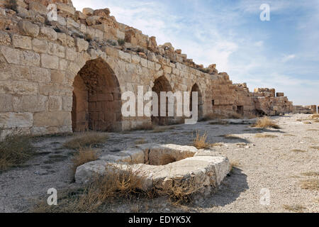 Archway, le rovine del castello di Kerak, un castello dei crociati, costruito nel 1140, a quel tempo Crac des Moabiti, Al Karak o Kerak, Giordania Foto Stock