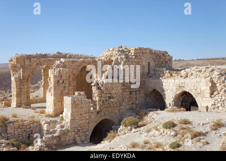 Montreal castello crociato, anche Mons Regalis, Shoubak o Shawbak, fortezza, il castello di collina, Shoubak, costruito nel 1115 da Baldwin I di Foto Stock