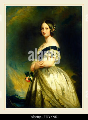 Studio di Franz Xaver Winterhalter, Queen Victoria, c. 1843, olio su tela Foto Stock