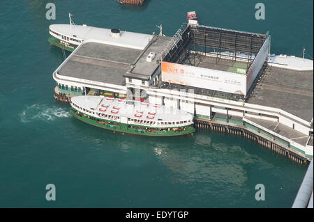 Hong Kong Kowloon in traghetto da sopra. Credito: lee ramsden / alamy Foto Stock