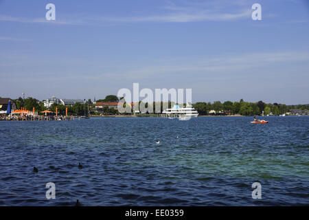 Starnberg am Starnberger See, Bayern, Oberbayern, Deutschland, Lago di Starnberg Starnberg, Starnberger See, Baviera, Baviera superiore Foto Stock