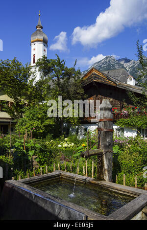 Polznkasparhaus am Mohrenplatz a Garmisch-Partenkirchen, Ortsteil Garmisch, Werdenfels, Bayern, Oberbayern, Deutschland, Polznk Foto Stock