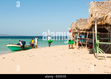 Dominikanische Republik, Nordküste, Punta Rusia (Punta Rucia), Insel Cayo Arena (auch Isla Paraiso, Paradise Island), Foto Stock