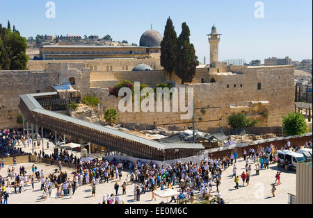 Gerusalemme, Israele - Ott 06, 2014: "l'ingresso Mugrabi' è l'unico ingresso per i non musulmani a visitare il monte del tempio. Sul Foto Stock