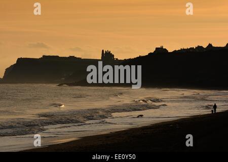 Sandsend Bay Sunrise Foto Stock