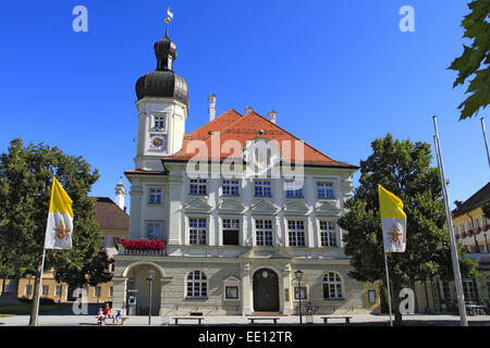 Deutschland, Bayern, Altoetting, Kapellplatz, Rathaus, erbaut 1906, Architekt Prof, Rudolf Esterer, Baustil Neubarock, Rathaust Foto Stock