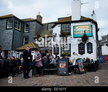 Il Sloop Inn pub in St Ives in Cornovaglia,UK Foto Stock
